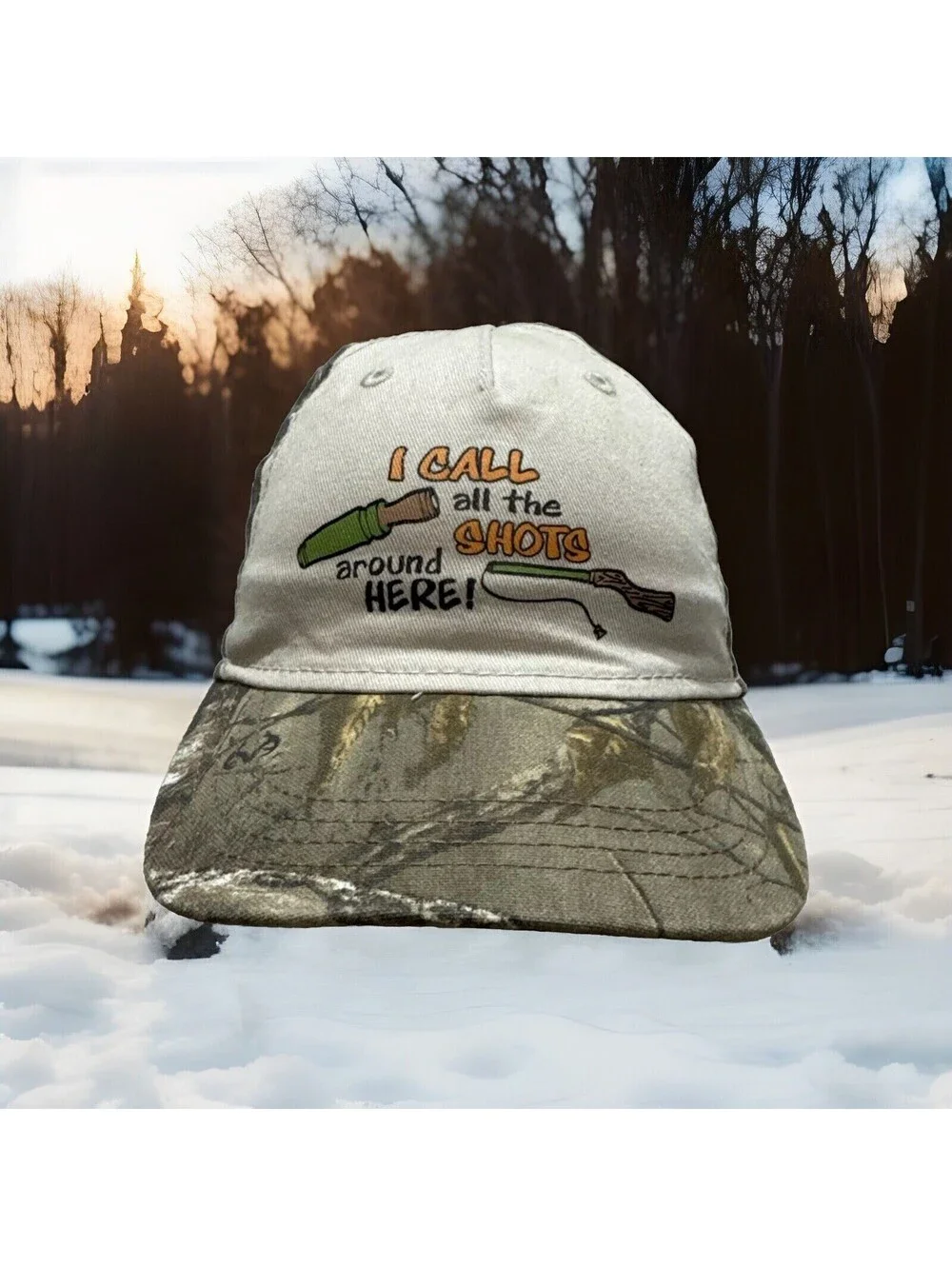 I Call All The Shots Around Here Bird Call Hunt SnapBack Baseball Cap Sz Toddler